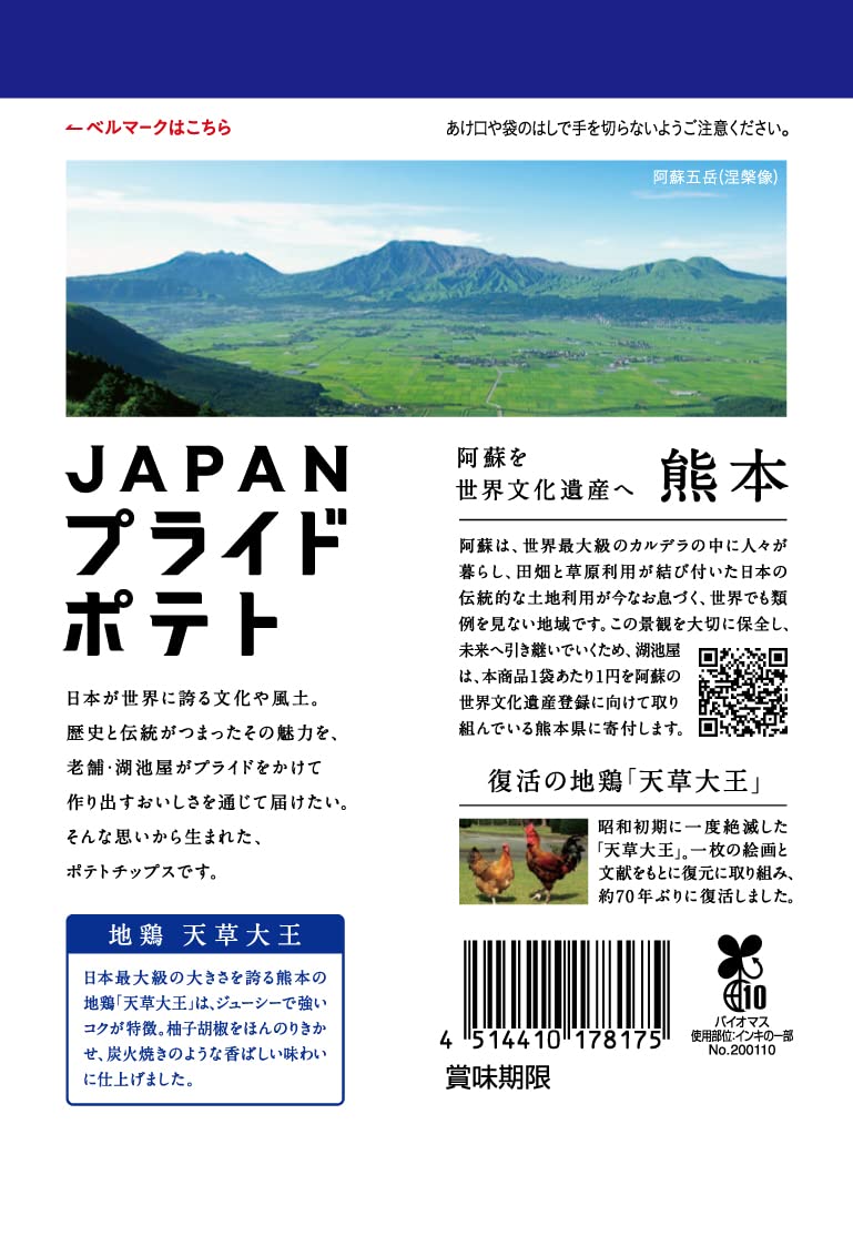 Koikeya Japan Charcoal-Grilled Chicken 55G X 12 Bags - Kumamoto Local Pride