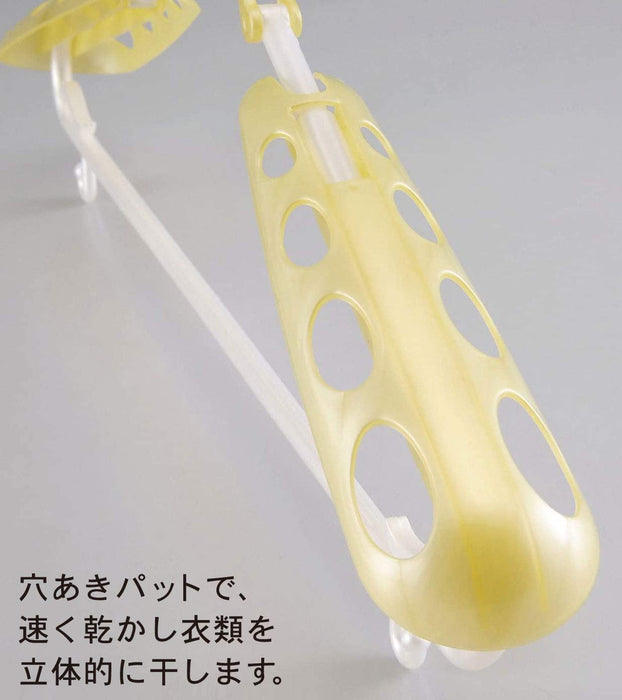 Kokubo Industry 4 Color Laundry Hanger Set With Slide Catch & Pad Elastic & Extendable Japan 6990 4Pcs