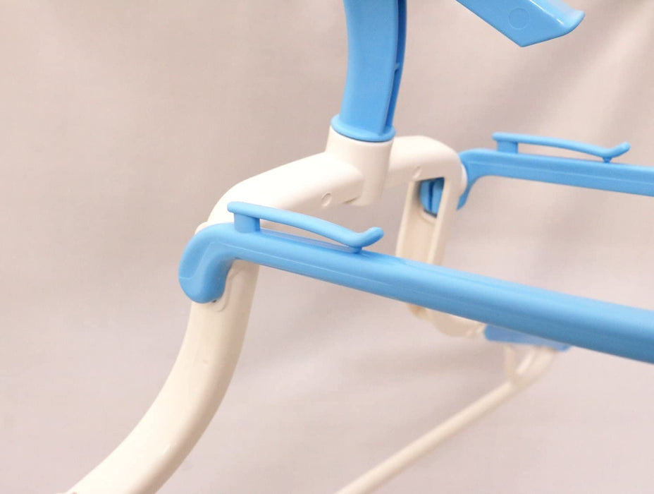 Kokubo Japan Foldable Hood Bar Set Of 3 (Blue) W/ Clip Easy To Dry Prevents Shape Loss Washable