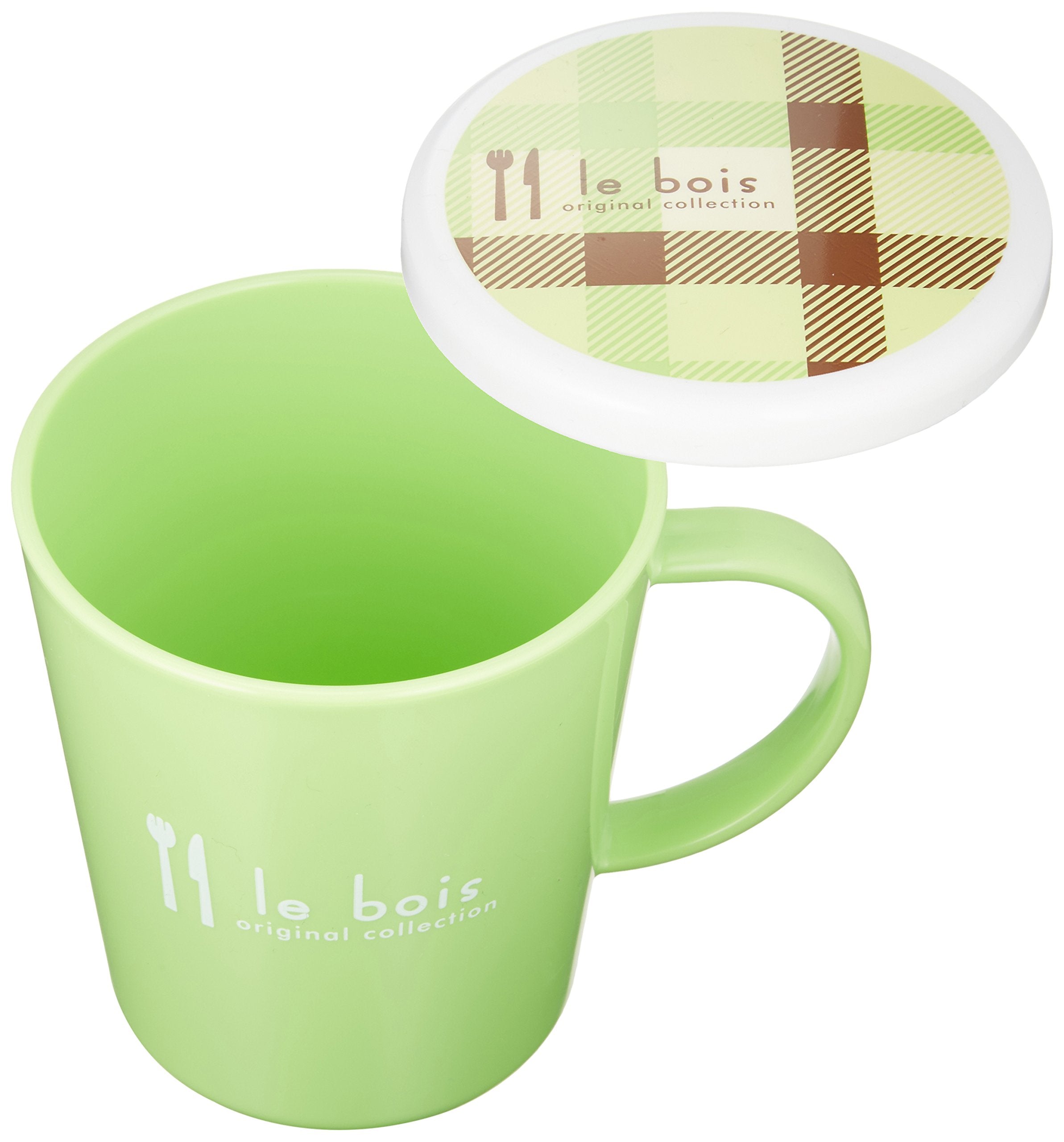 Komorijushi Resin Cup Mug Louboa Check With Lid 300Ml Japan