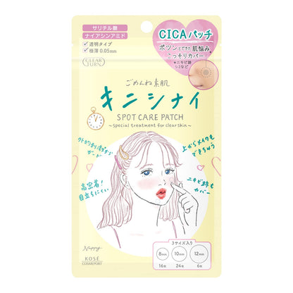 Kose Clear Turn Japan Gomenne Bare Skin Kinishinai Cica Spot Patch 46 Pieces