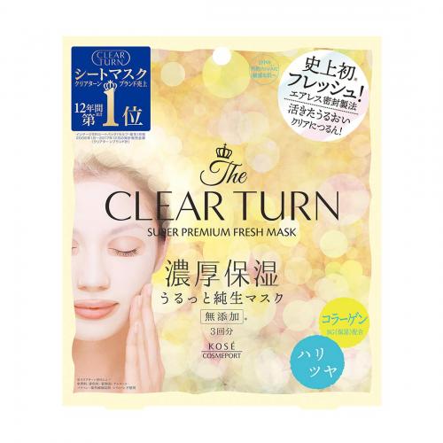 Kose Clear Turn Super Premium Moisturizing Fresh Mask 3 Sheets (Haritsuya)
