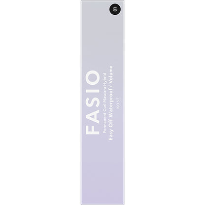 Kose Fasio Permanent Curl Mascara Hybrid Volume 01 Black 6g - Japan Waterproof Mascara