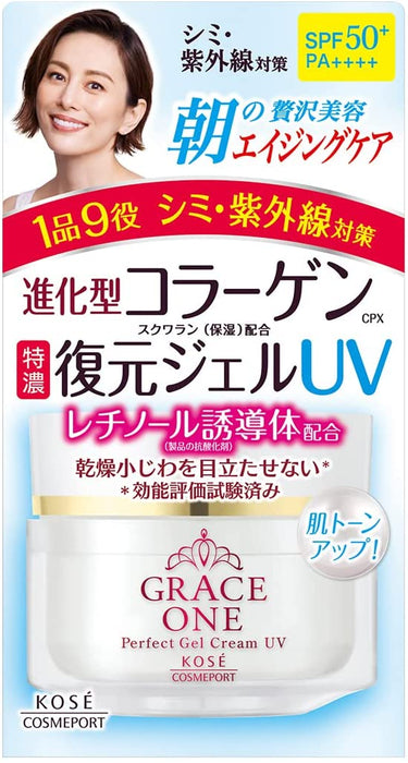 Kose Grace One Perfect Facial Gel Cream Uv 100g - Japanese UV Protection Gel