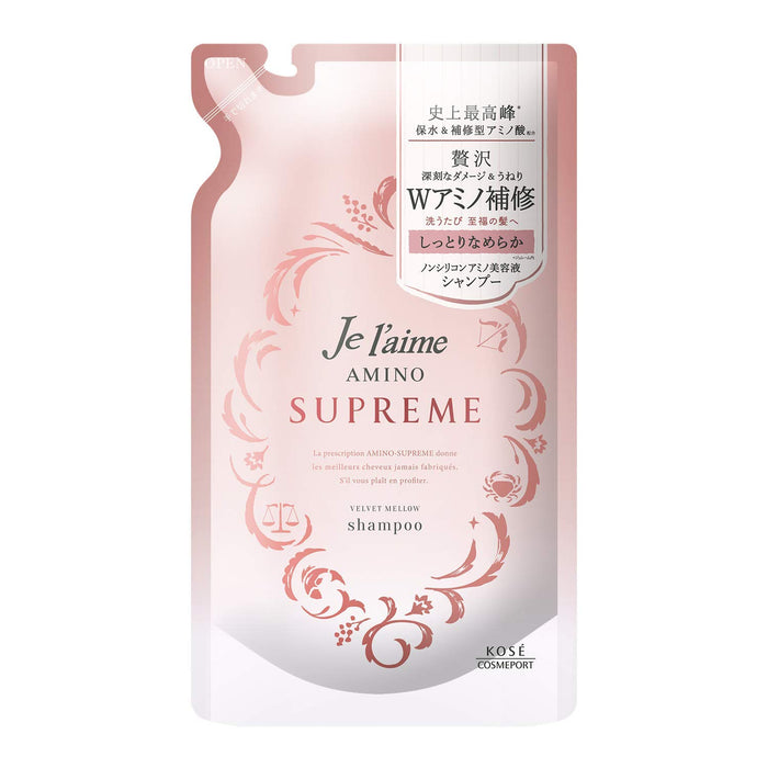 Kose Jureme Amino Supreme Shampoo Velvet Mellow Rose Jasmine 7 Refills 350Ml Japan