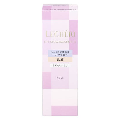Kose Lecheri Lift Glow Emulsion II Very Moist 120ml - Japanese Milky Lotion - Moisturizing Emulsion