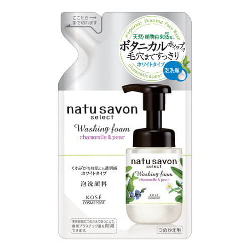 Kose Softymo Natu Savon Select Washing Foam 160ml Refill (White Type) Japan With Love