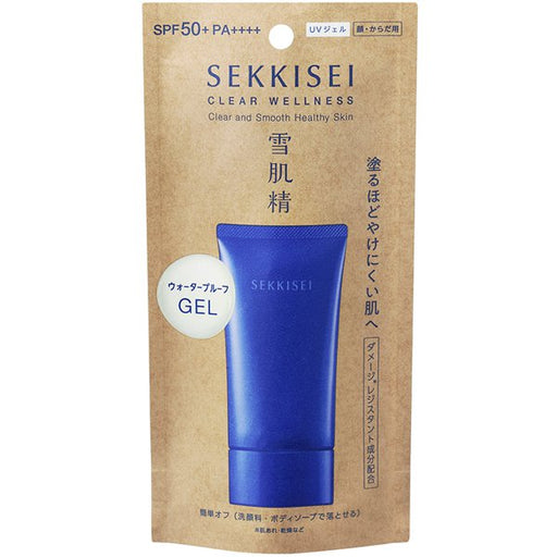 Kose Sukkisei Clear Wellness uv Defense Gel 70g [Sunscreen For Face And Body spf50 /Pa ] Japan With Love 1