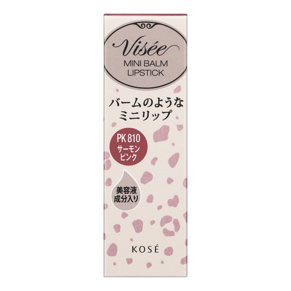 Kose Visee Riche Mini Balm Pk810 Salmon Pink 2.1g - Japanese Mini Lipsticks
