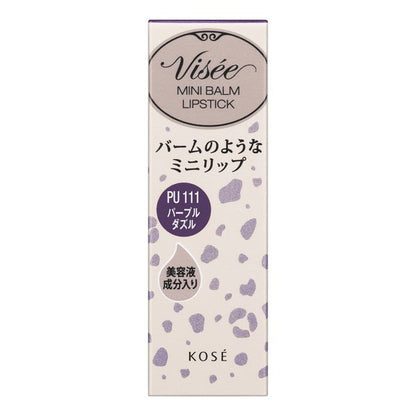 Kose Visee Riche Mini Balm Pu111 Purple Dazzle 2.1g - Japanese Sheer Lipstick Brands