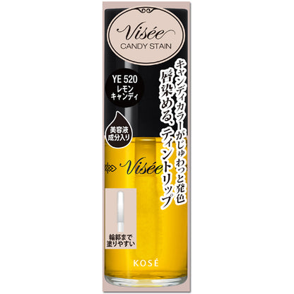 Kose Visee Riche Candy Stain Ye520 Lemon Candy 7ml - Japanese Liquid Lip Gloss