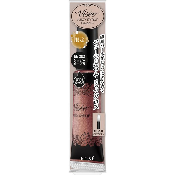 Kose Visee Riche Juicy Syrup Dazzle Be302 Sugar Maple 9.5g - Japanese Lip Gloss