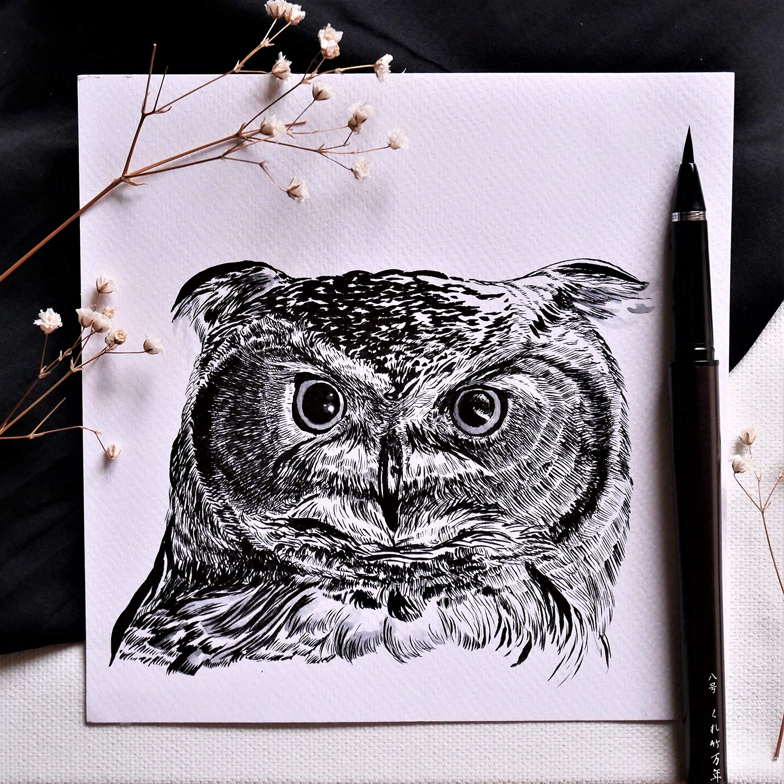 Kuretake Fountain Pen Dp150-8B Tabletop Brush No. 8 Japan