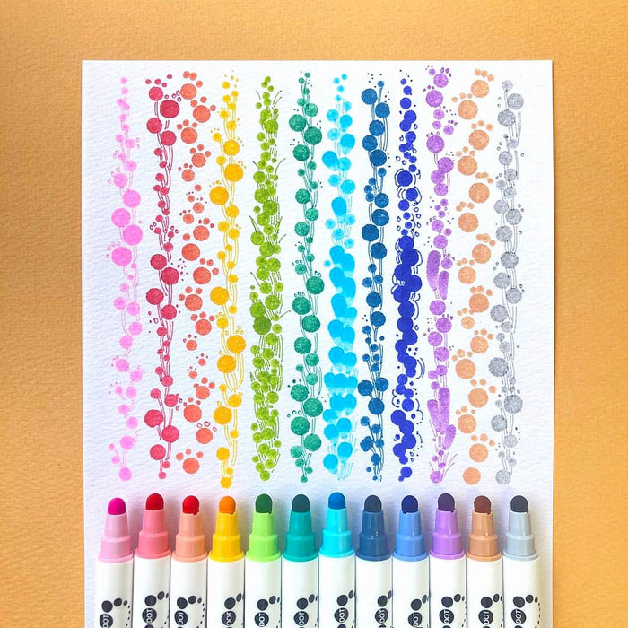Kuretake Japan Water-Based Dot Pen Zig Clean Color 12 Colors Tc-6100/12V