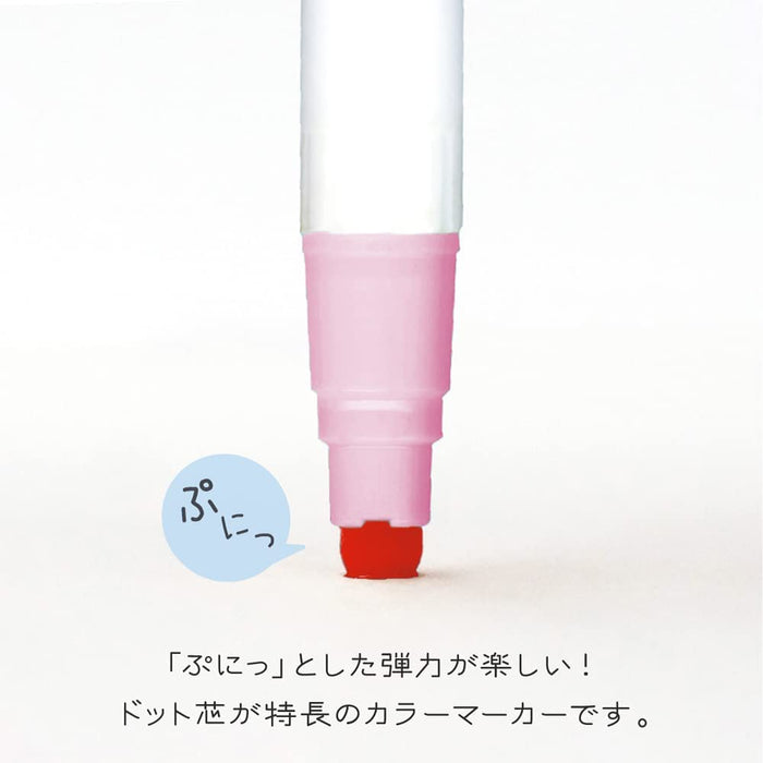 Kuretake Japan Water-Based Pen Zig Clean Color Dot Set Tcsd-6100/6V Mild Colors