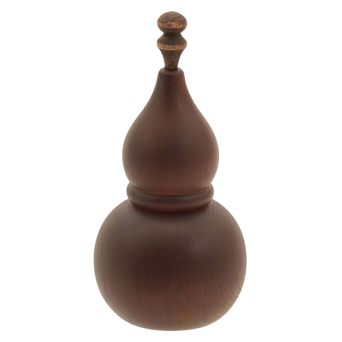 La Luz Wooden Gourd Shaped Shichimi Cruet Large - Brown