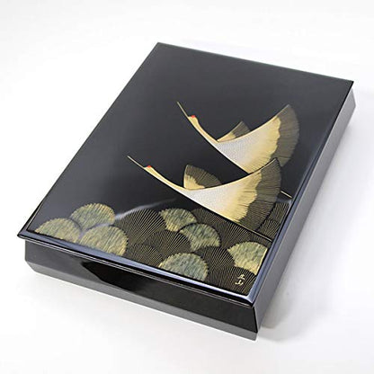 Kobayashi Lacquerware Flying Chinkin Tomita Tateyama Wooden Letterbox Japan | Wedding Gift Housewarming Respect For The Aged Day