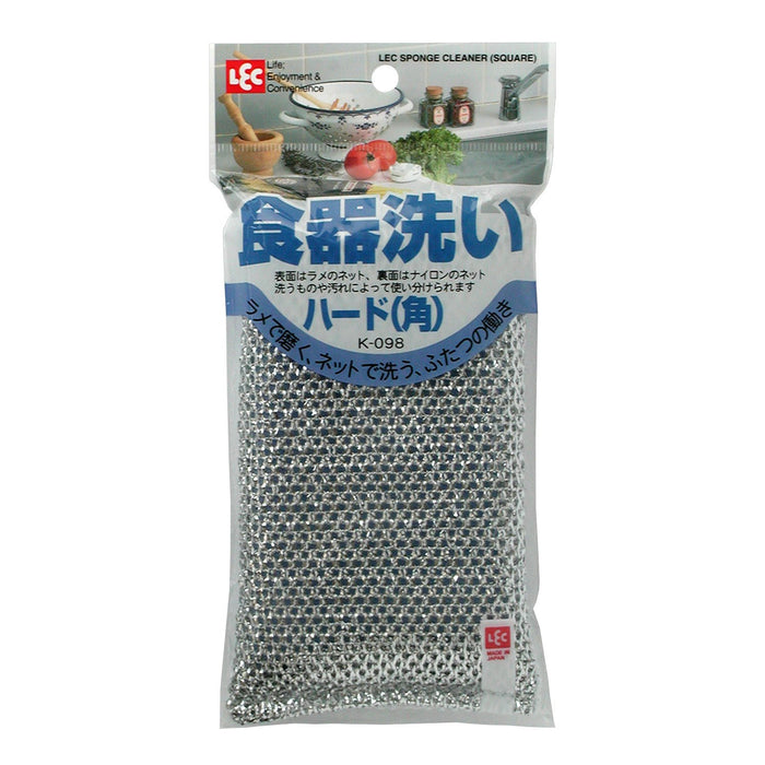 Lec Japan Hard Angle Dishwashing Sponge Net K-098 - Lame & Nylon