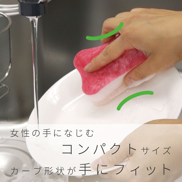 Lec Gekiochi Kitchen Sponge S-805 - Ultra-Fine Fiber Power Removes Water Scale - Made In Japan