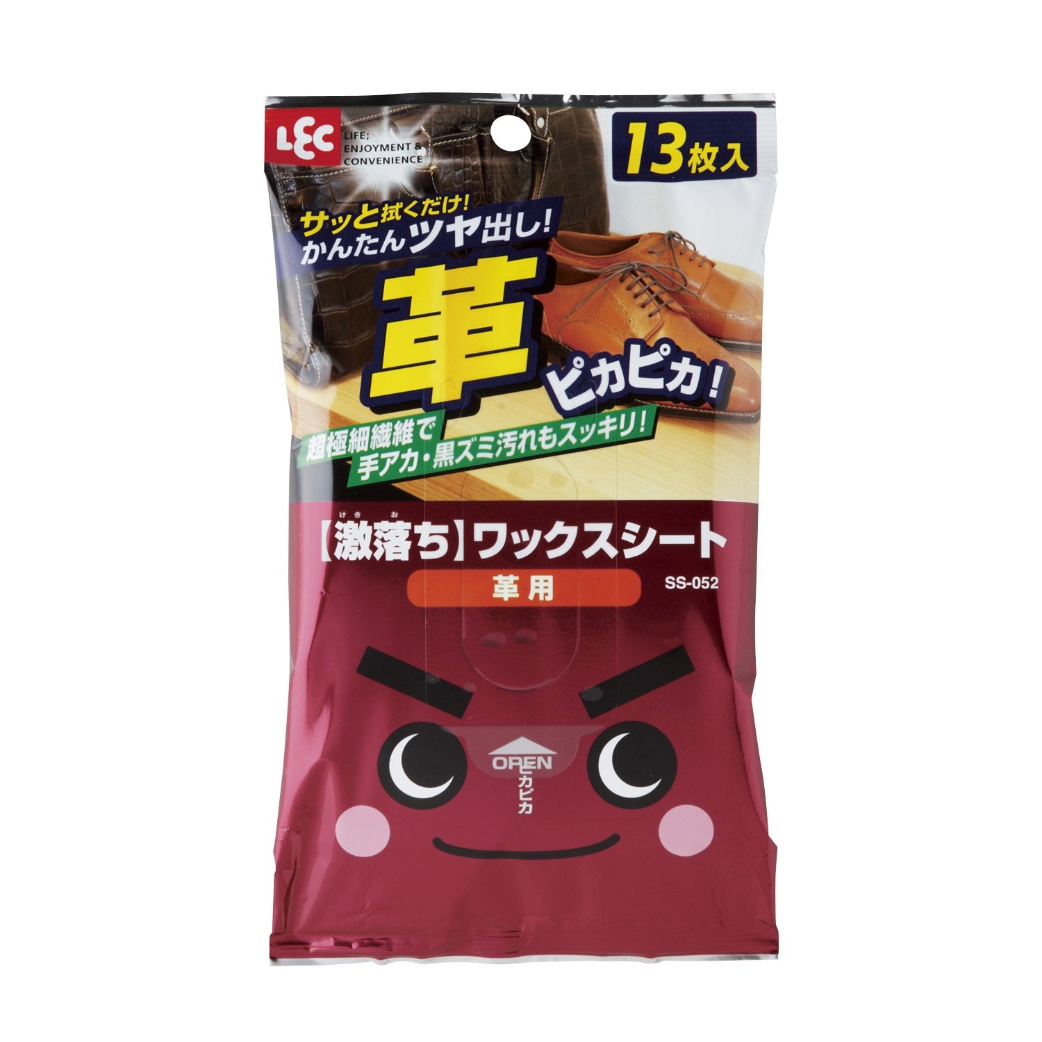 Lec Gekiochi Wax Sheets For Leather 13 Sheets (Microfiber) Japan Ss-052