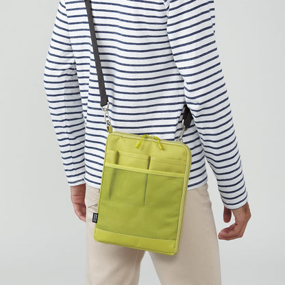 Lihit Lab Japan A4 Vertical Bag In Bag Yellow Green A7683-6