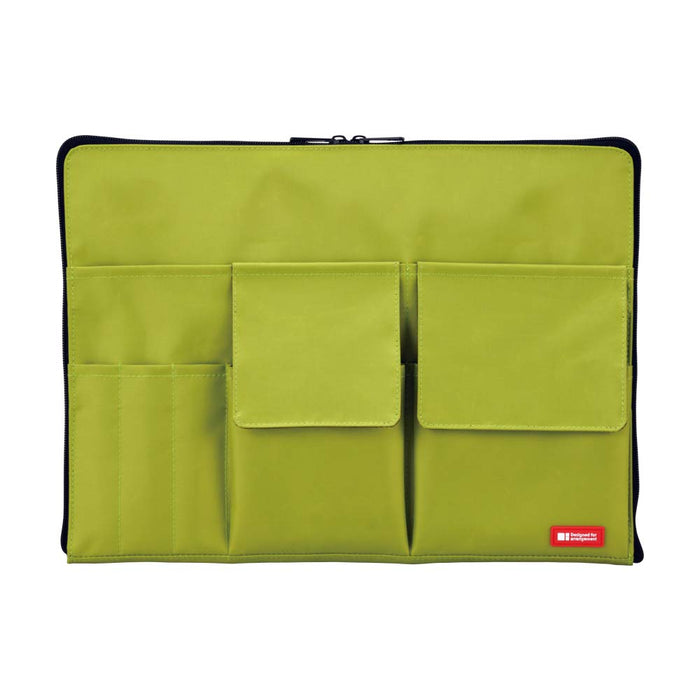Lihit Lab A7554-6 Bag In Bag Inner Bag A4 Yellow Green - Japan
