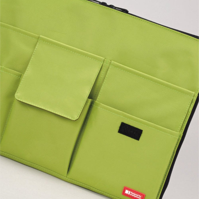 Lihit Lab A7554-6 袋中袋内袋 A4 黄绿色 - 日本