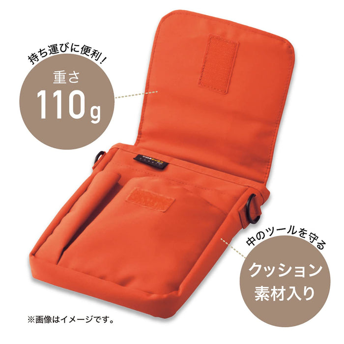 Lihit Lab A7574-4 Smart Fit A6 Carrying Pouch Orange - Made In Japan