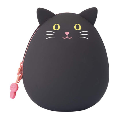 Lihit Lab Egg Pouch Big Black Cat A7783-3 Japan