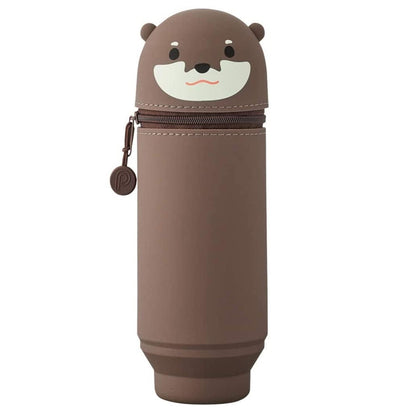 Lihit Lab Stand Pen Case Big Otter A7714-14 Japan (116 Characters)