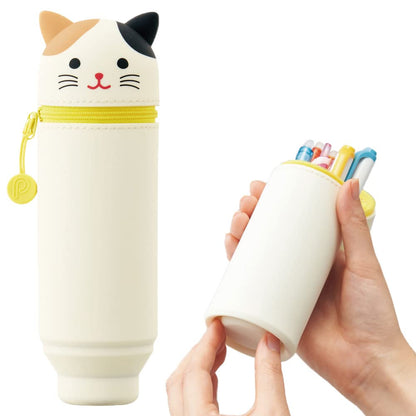 Lihit Lab Stand Pen Case Punilab Mikeneko A7712-7 Japan