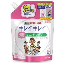 Lion Kireikirei Medicated Foam Hand Soap Refill Japan Large 450Ml