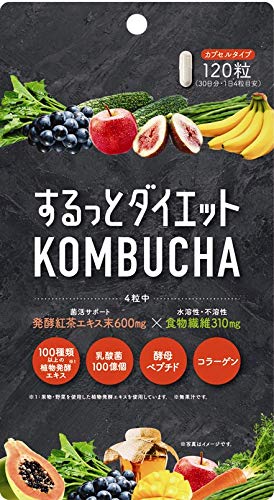 Liv Laboratories Japan Smooth Diet Kombucha Supplement Tablets 120 Count