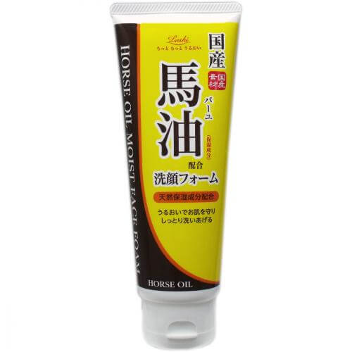Cosmetex Roland Loshi Moist Aid Horse Oil Moist Face Foam 130g - Japanese Cleasing Foam