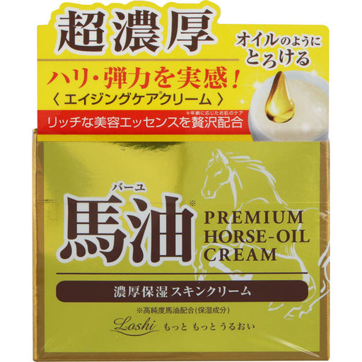 Loshi Moist Aid Premium Horse Oil Cream 3.5oz  Japan With Love