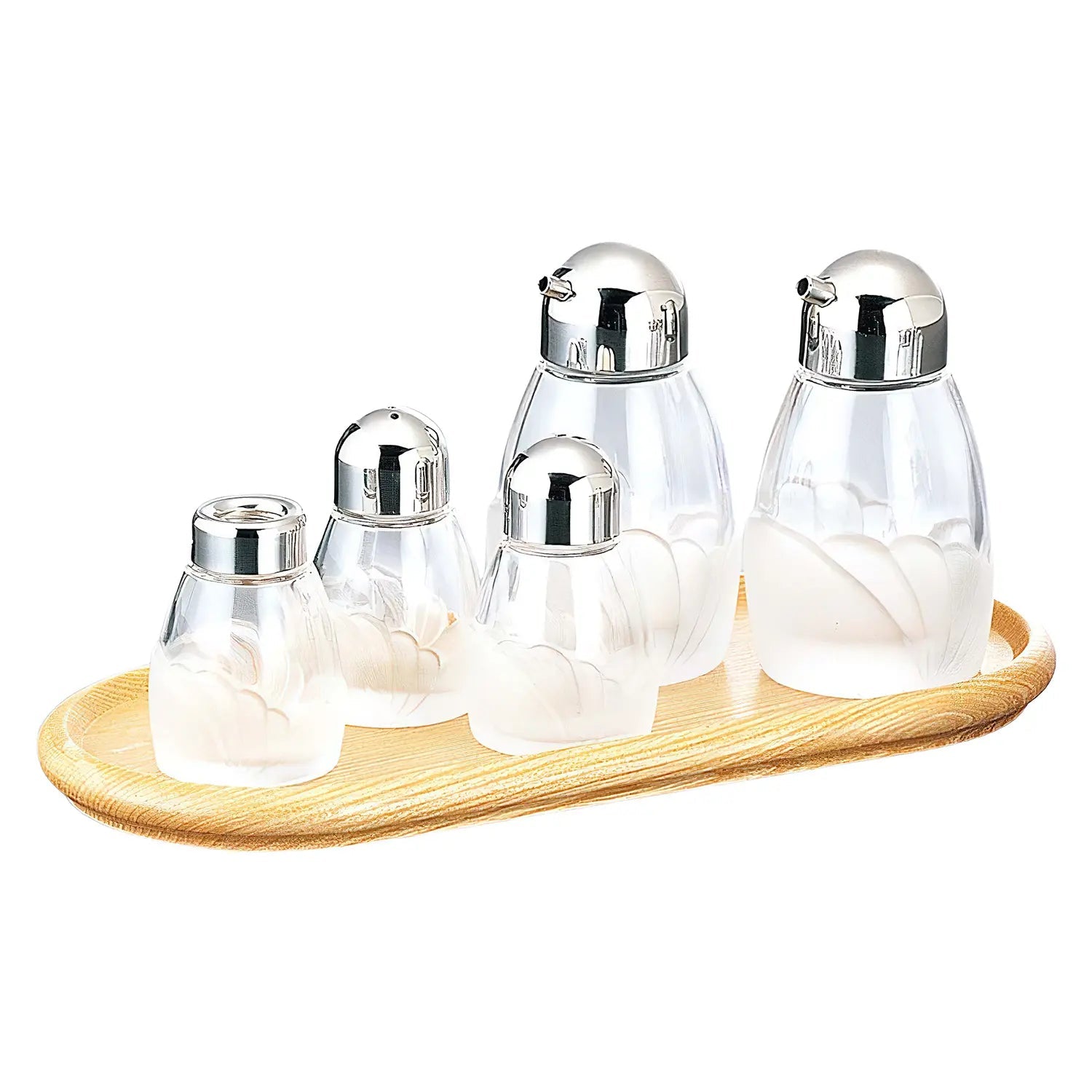 M-Taka Glass Seasonings Cruet Set