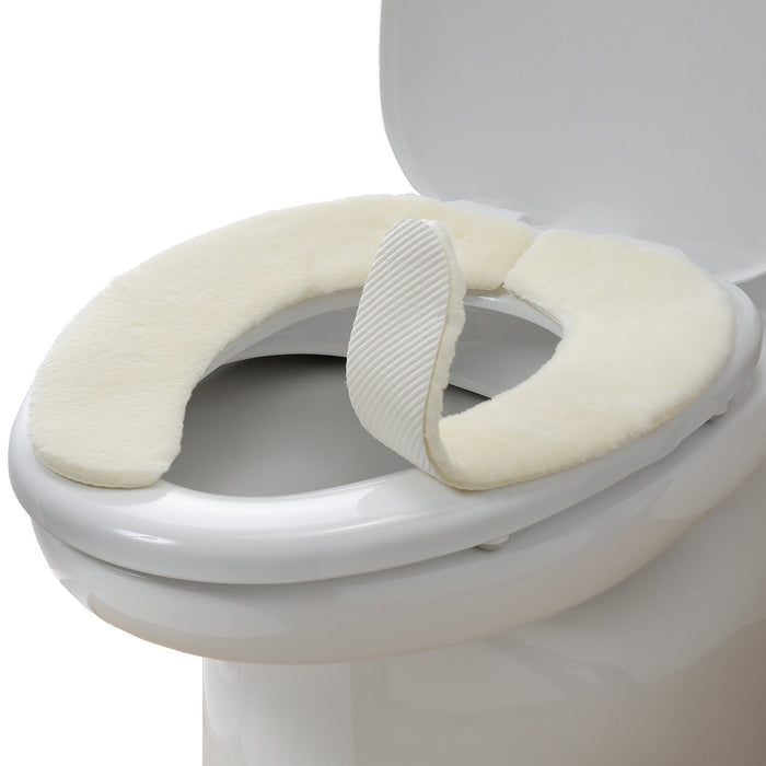 Sanko Mitsuba Toilet Seat Cover Made In Japan 9Mm Ivory Suction Washable Fluffy Type Kc-70