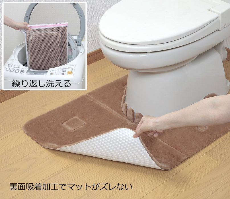 Sanko Mitsuba Soft & Fluffy Washable Toilet Mat Made In Japan 60X70Cm Suction Kj-60