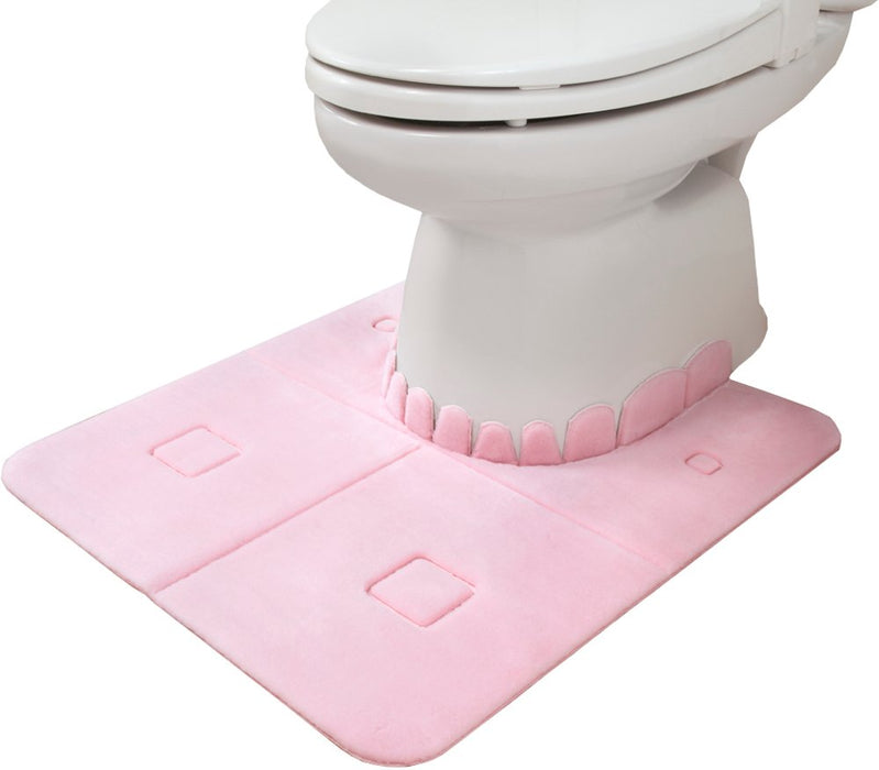 Sanko Mitsuba Japan No Slip Toilet Mat Okunaga Fluffy 60X70Cm Pink Kf-01