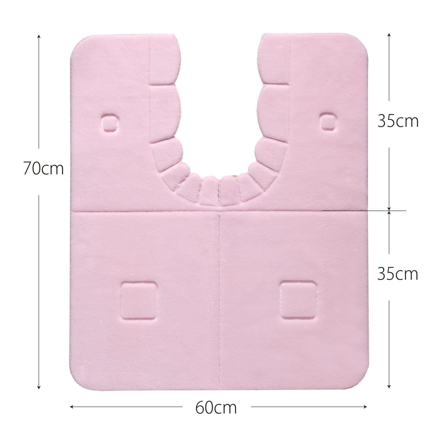 Sanko Mitsuba Japan No Slip Toilet Mat Okunaga Fluffy 60X70Cm Pink Kf-01