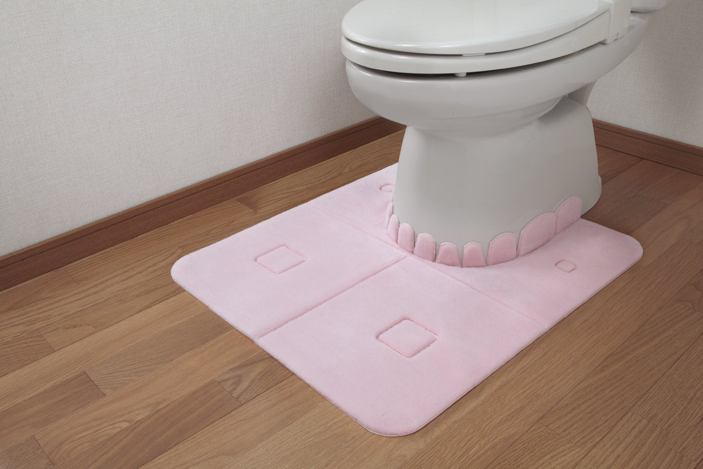 Sanko Mitsuba Japan No Slip Toilet Mat Okunaga Fluffy 60X70Cm Pink Kf-01