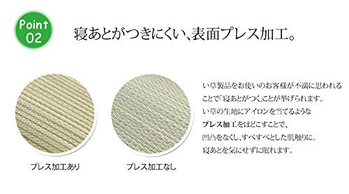 Ikehiko Corporation Bare Skin Grass Square Pillow 30X15Cm Japanese Rush Grass #3632319