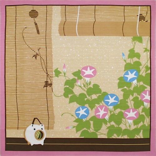 Maeda Senko Cotton Furoshiki Bento Lunch Cloth (Summer Morning Glory)