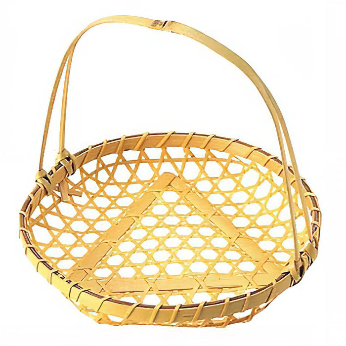 Manyo Bamboo Serving Basket With Handle 13cm
