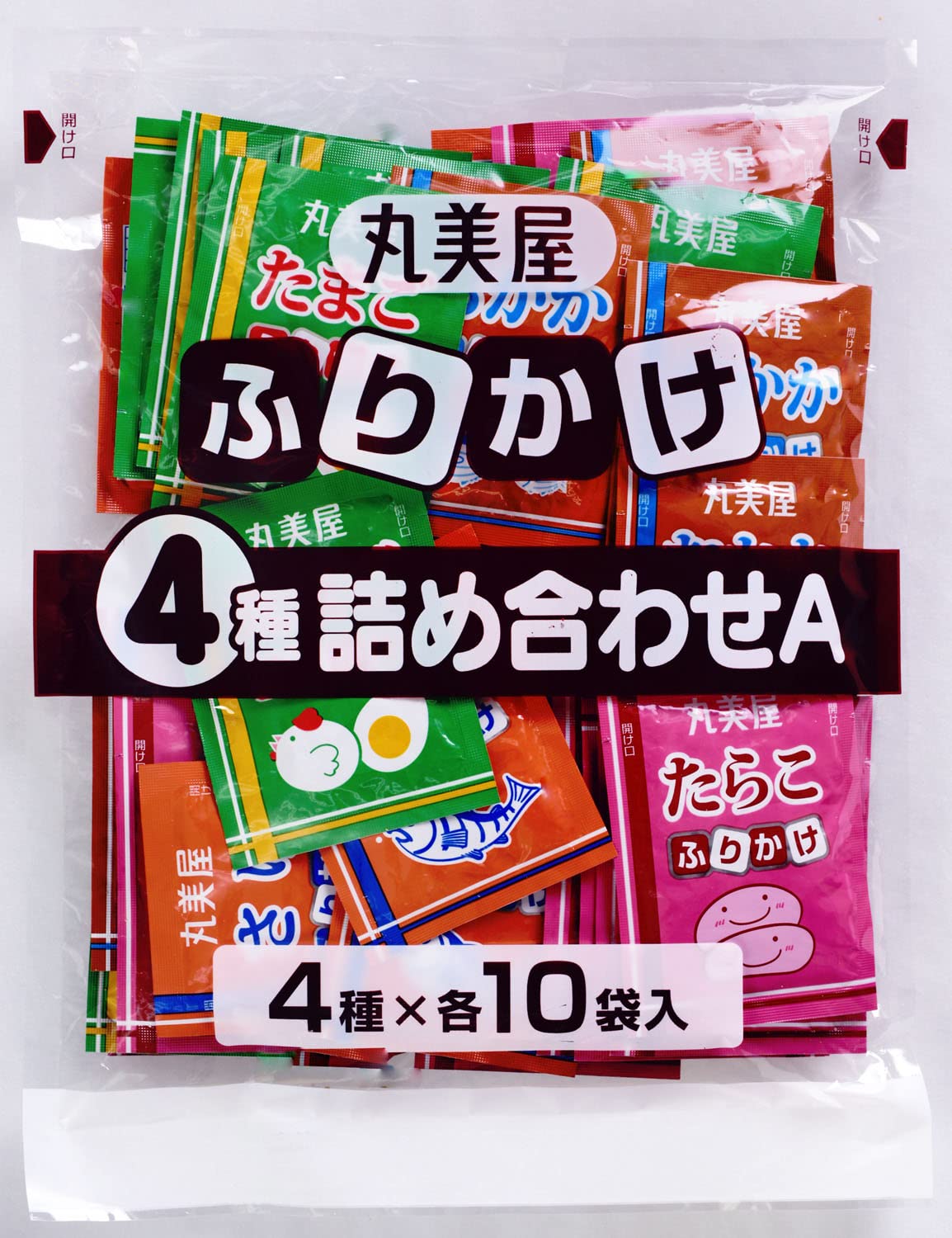 Marumiya Food Industry Furikake 4 Types Assortment A From Japan (2.5G X 40 Servings)