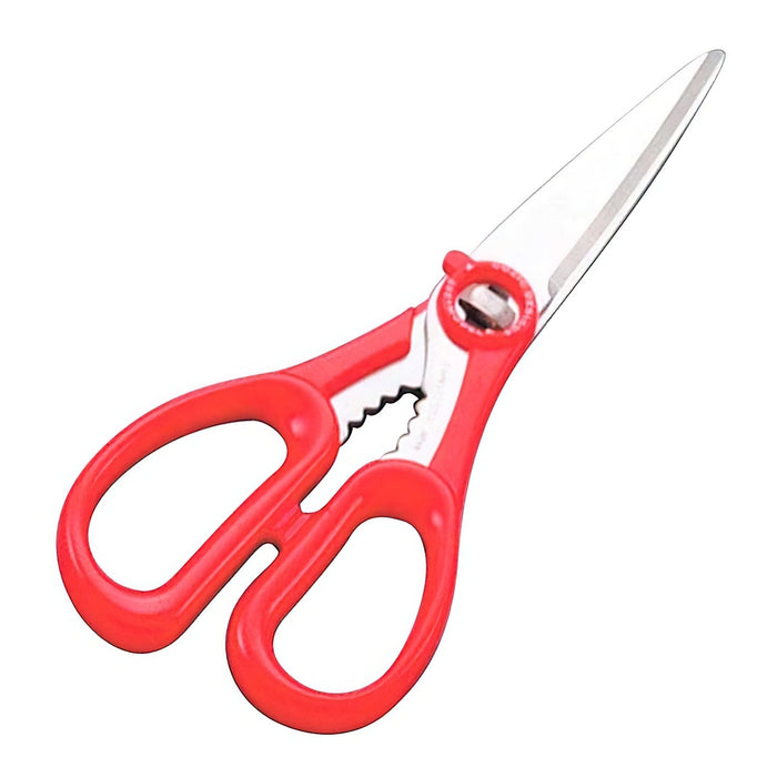 Marusho Silky Stainless Steel Take-Apart Kitchen Scissors Red