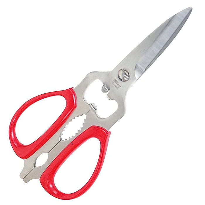 Marusho Stainless Steel Take-Apart Kitchen Scissors Red