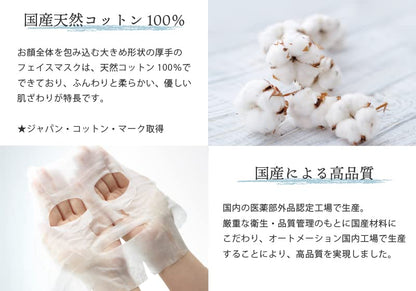 Megumi Honpo Japan Hot Spring Water Sheet Mask 4 Uses Natural Cotton Face Mask