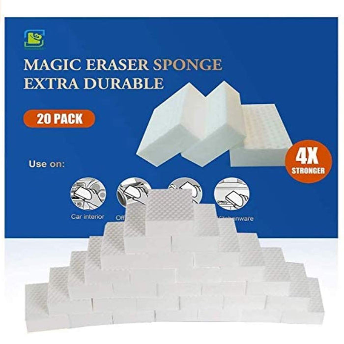 Melamine Sponge 20Pcs Japan | Magic Cleaning Sponge No Detergent | Bathroom Tableware Cookware Stain Remover | Just Water