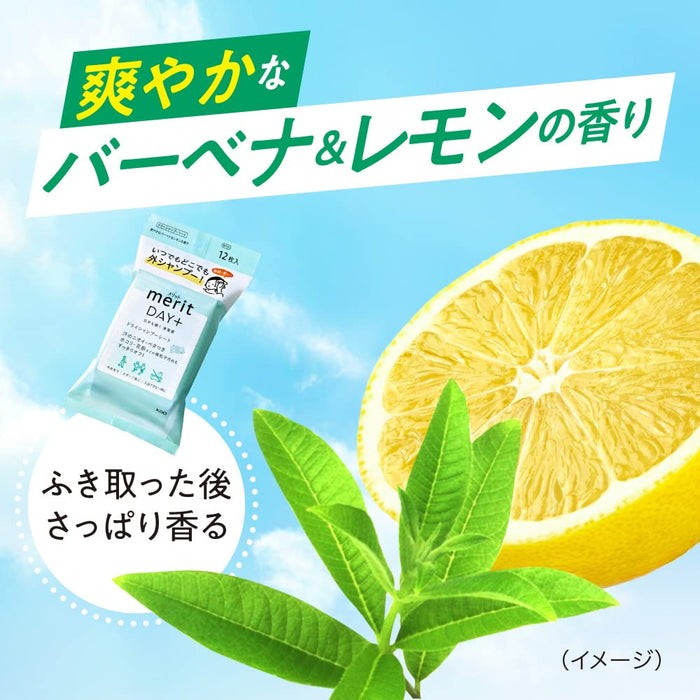 Merit Day Plus Dry Shampoo Sheet Japan White Green 12 Sheets